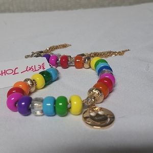 Betsey Johnson adjustable beaded bracelet